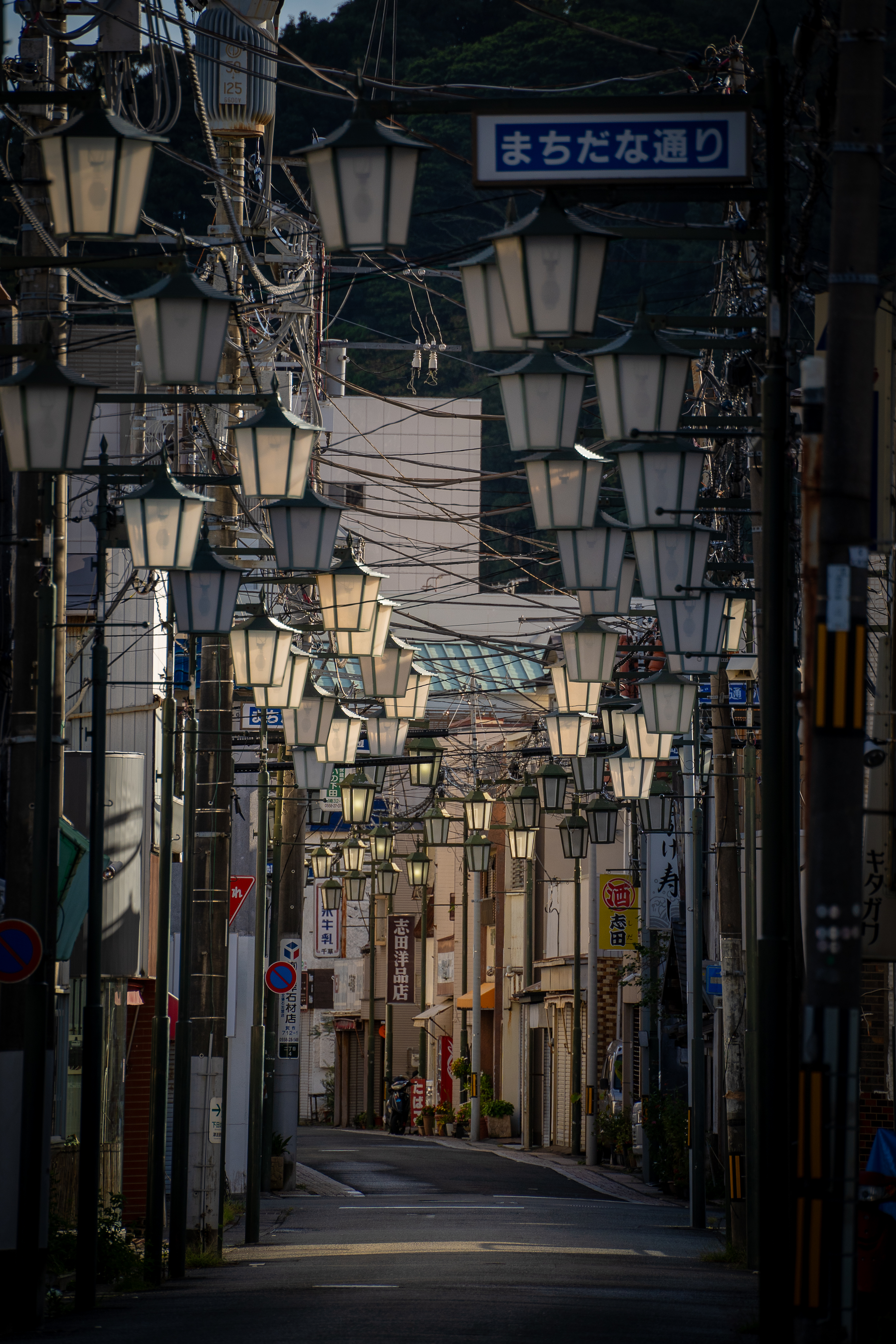 Lantern-lined street